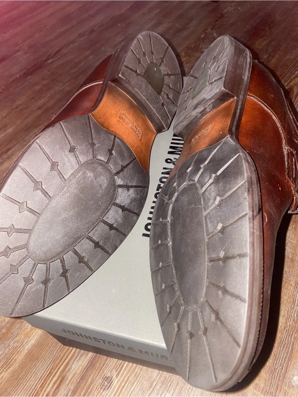 Johnston & Murphy Brown Leather Derby Shoes